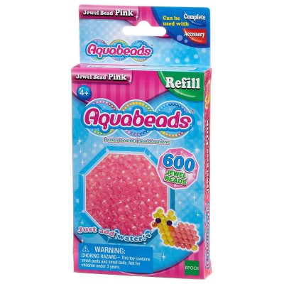 Aquabeads : recharge de 600 perles à facettes roses  Aqua Beads    455754